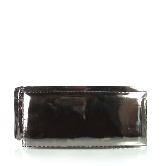 Gucci Vintage Patent Evening Bag Pewter 1 of 7