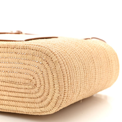 Loewe Raffia Square Small Basket Tote Bag Natural White 9 of 9