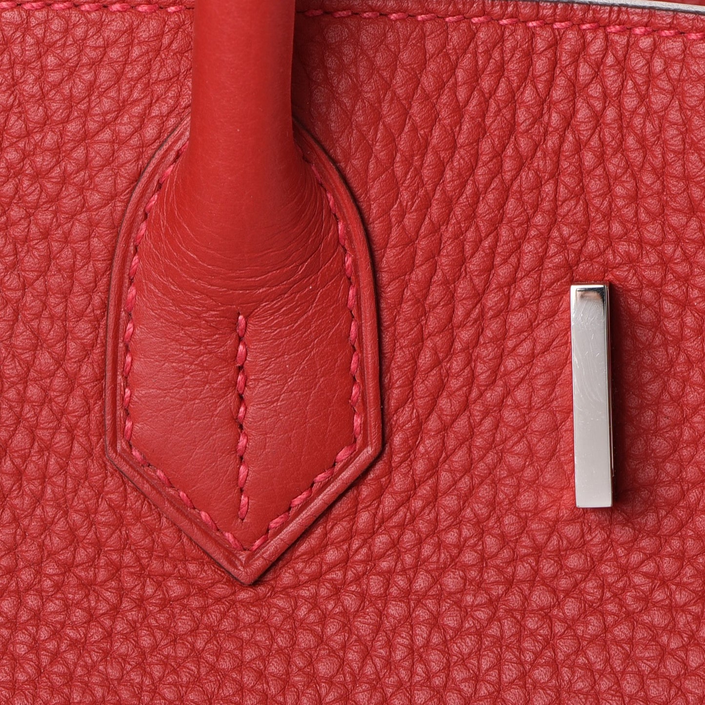 Taurillon Clemence Birkin 30 Rouge Garance