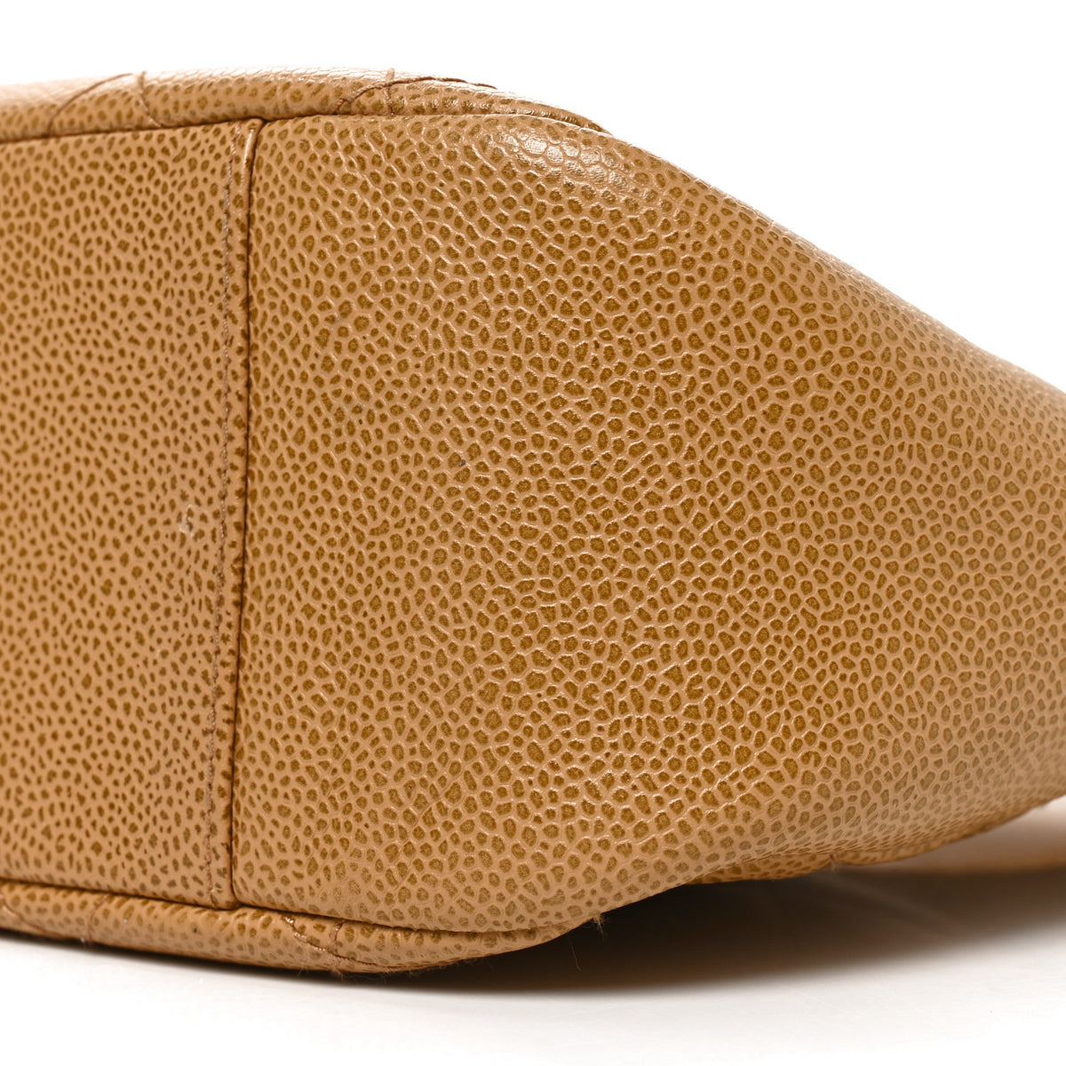 Caviar Quilted Timeless CC Shoulder Bag Beige