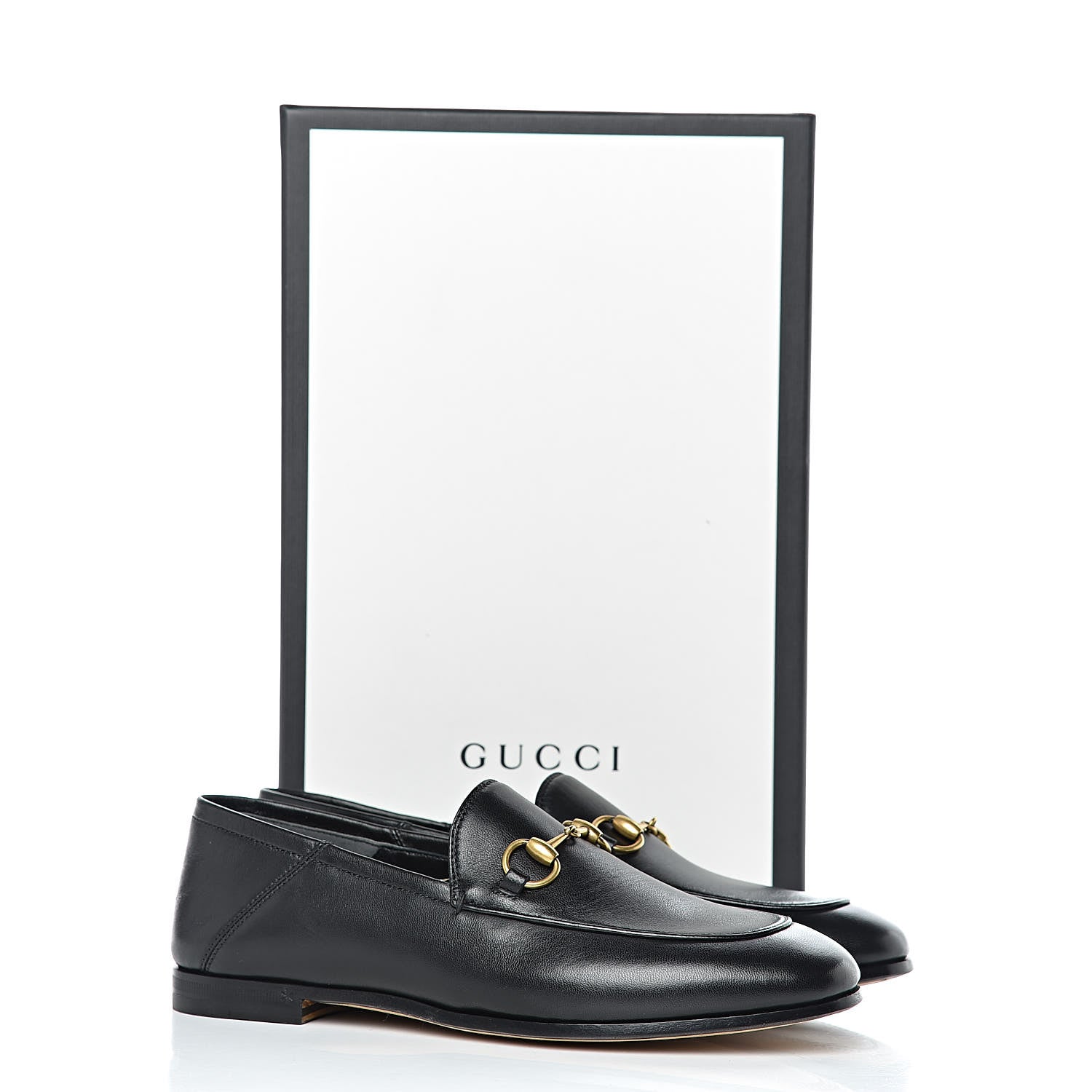 Gucci Lambskin Womens Brixton Horsebit Loafers 35.5 Black 9 of 9