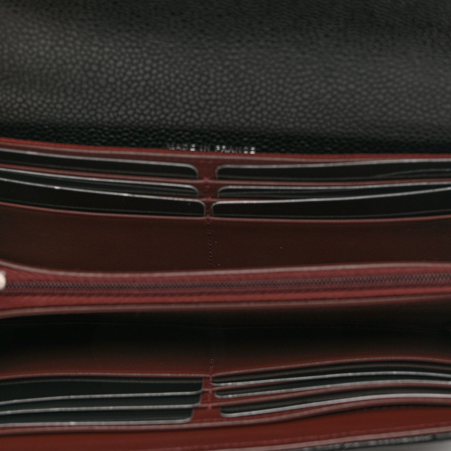 Caviar Quilted Large Gusset Flap Wallet Black