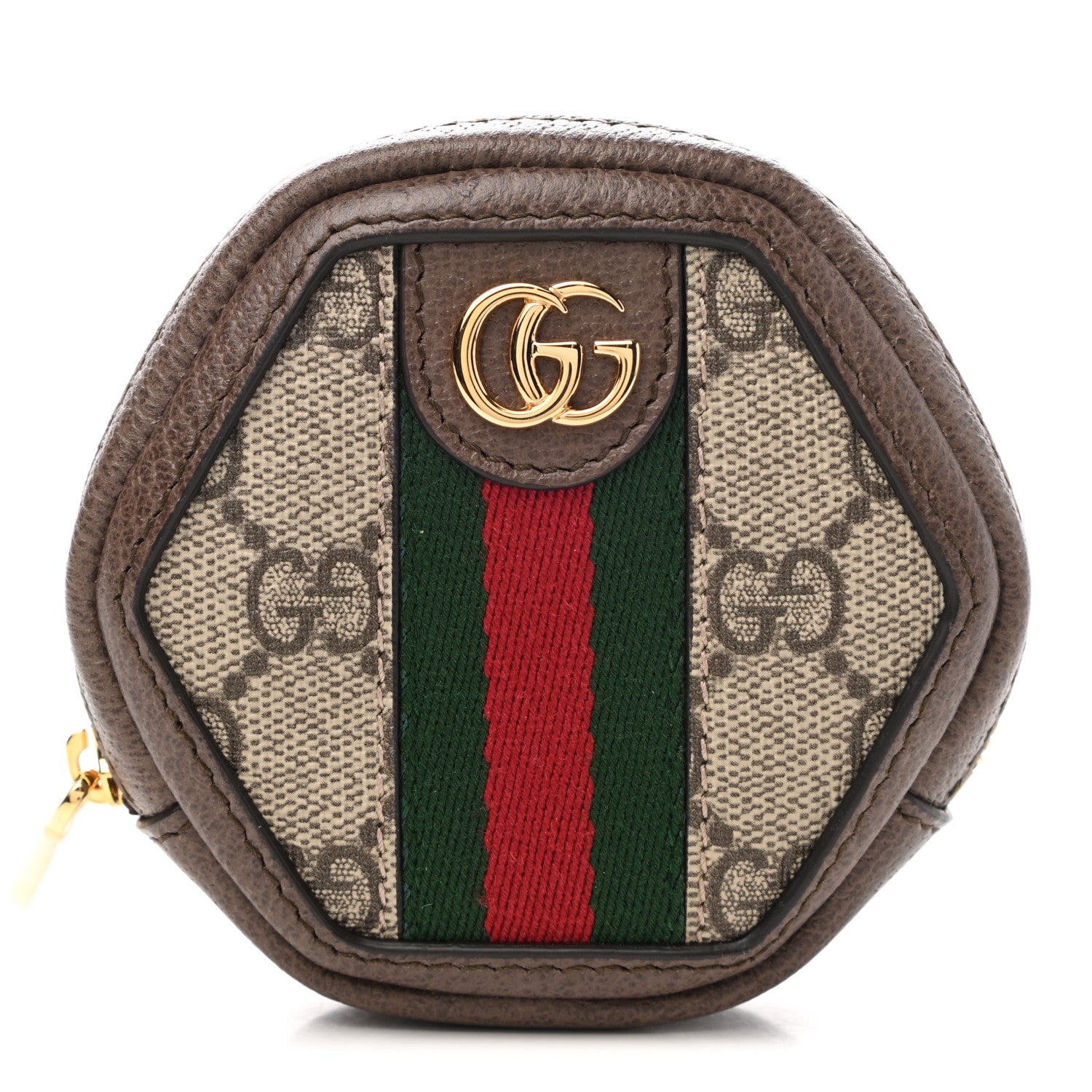 Gucci GG Supreme Monogram Web Ophidia Wrist Pouch Beige New Acero 1 of 7