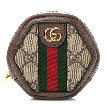 Gucci GG Supreme Monogram Web Ophidia Wrist Pouch Beige New Acero 1 of 7