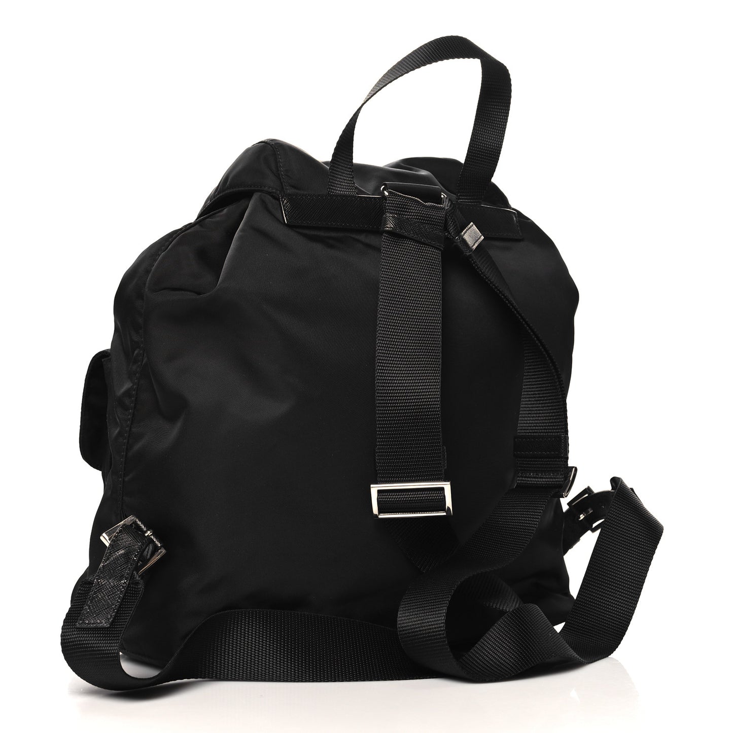 Tessuto Nylon Saffiano Medium Backpack Black