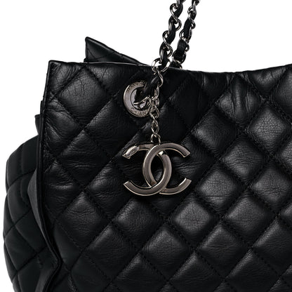 Chanel Calfskin Quilted Large Chic and Soft Shopping Tote Black 8 of 12