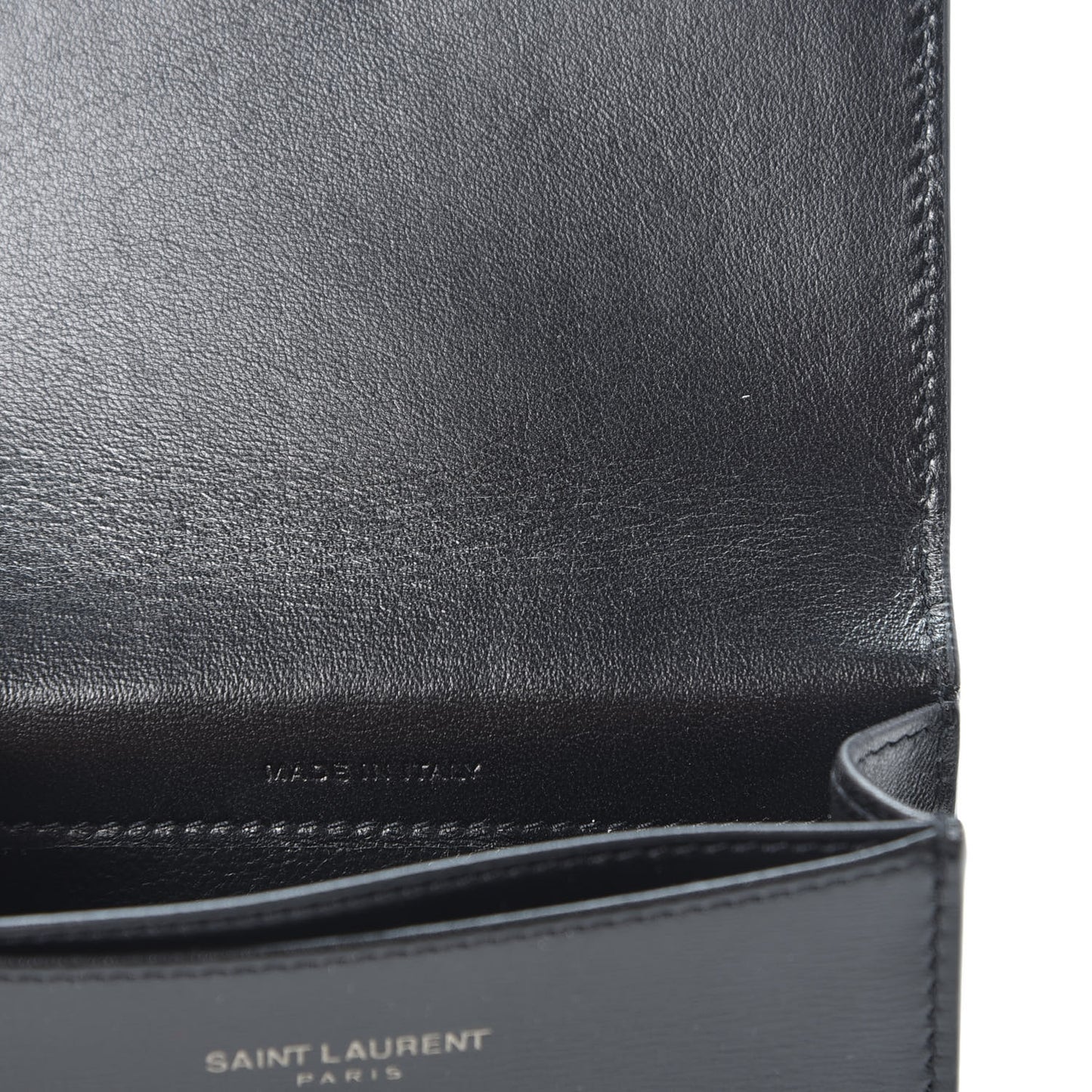 Calfskin Card Case Holder Black