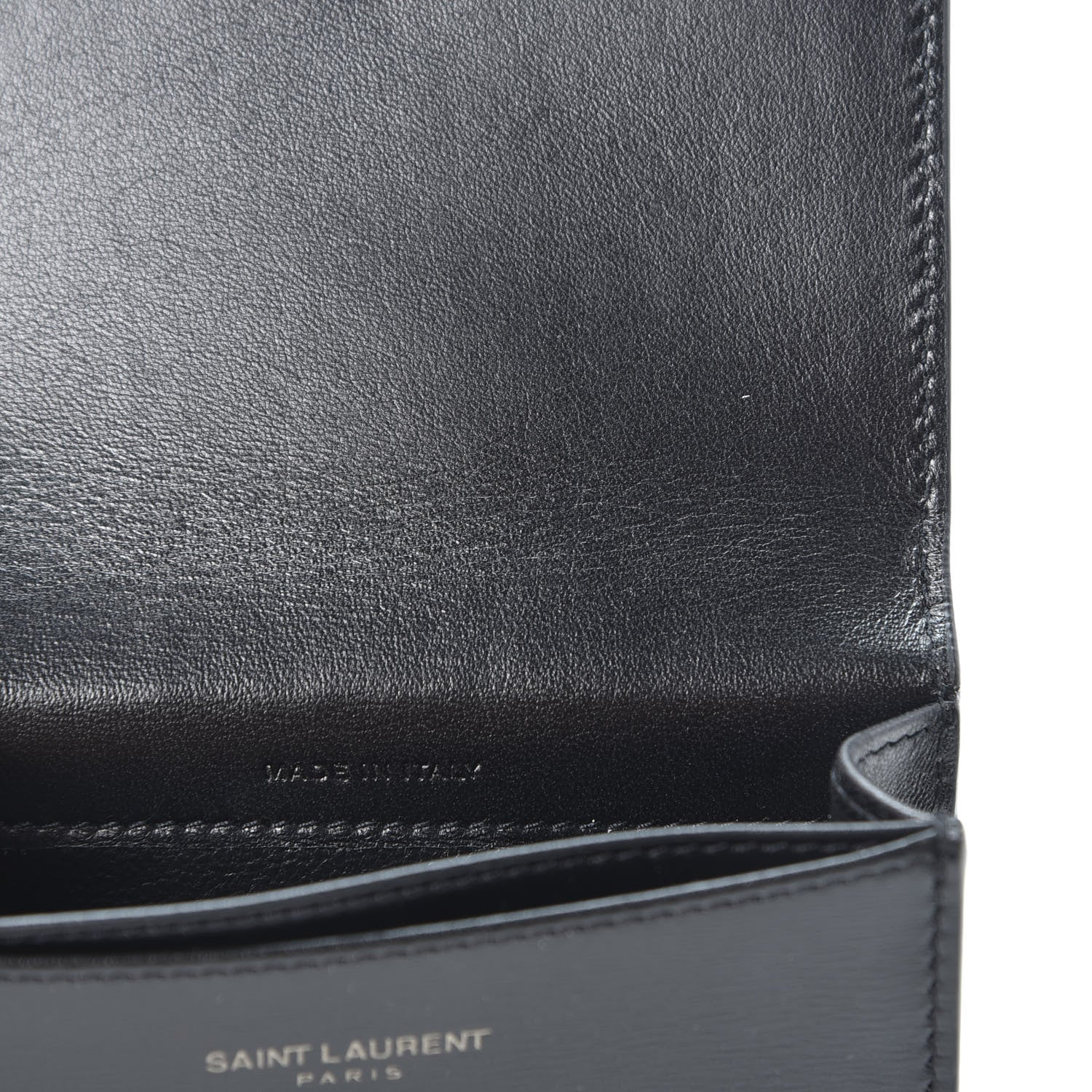 Saint Laurent Calfskin Card Case Holder Black 8 of 9