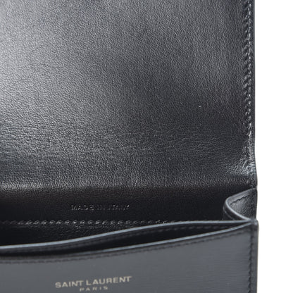 Saint Laurent Calfskin Card Case Holder Black 8 of 9