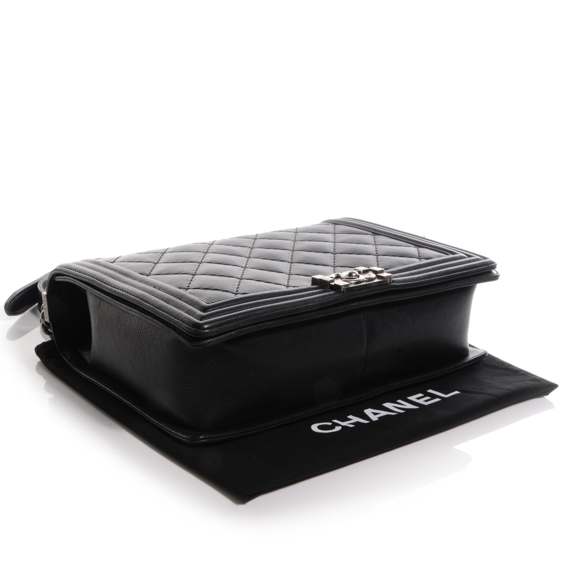 Chanel Calfskin Quilted Large Boy Flap Black 4 of 8
