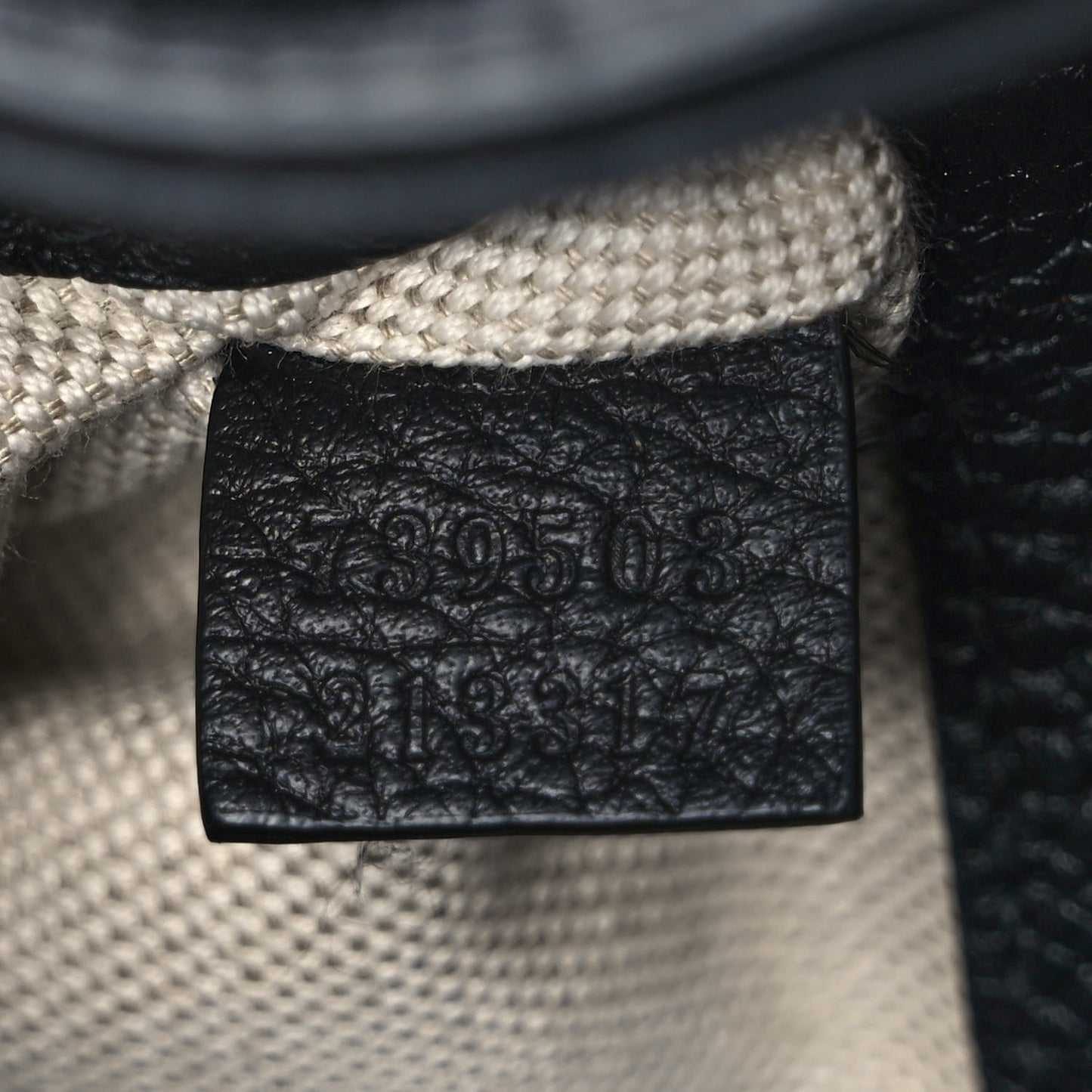 Calfskin Jumbo GG Embossed Small Backpack Black