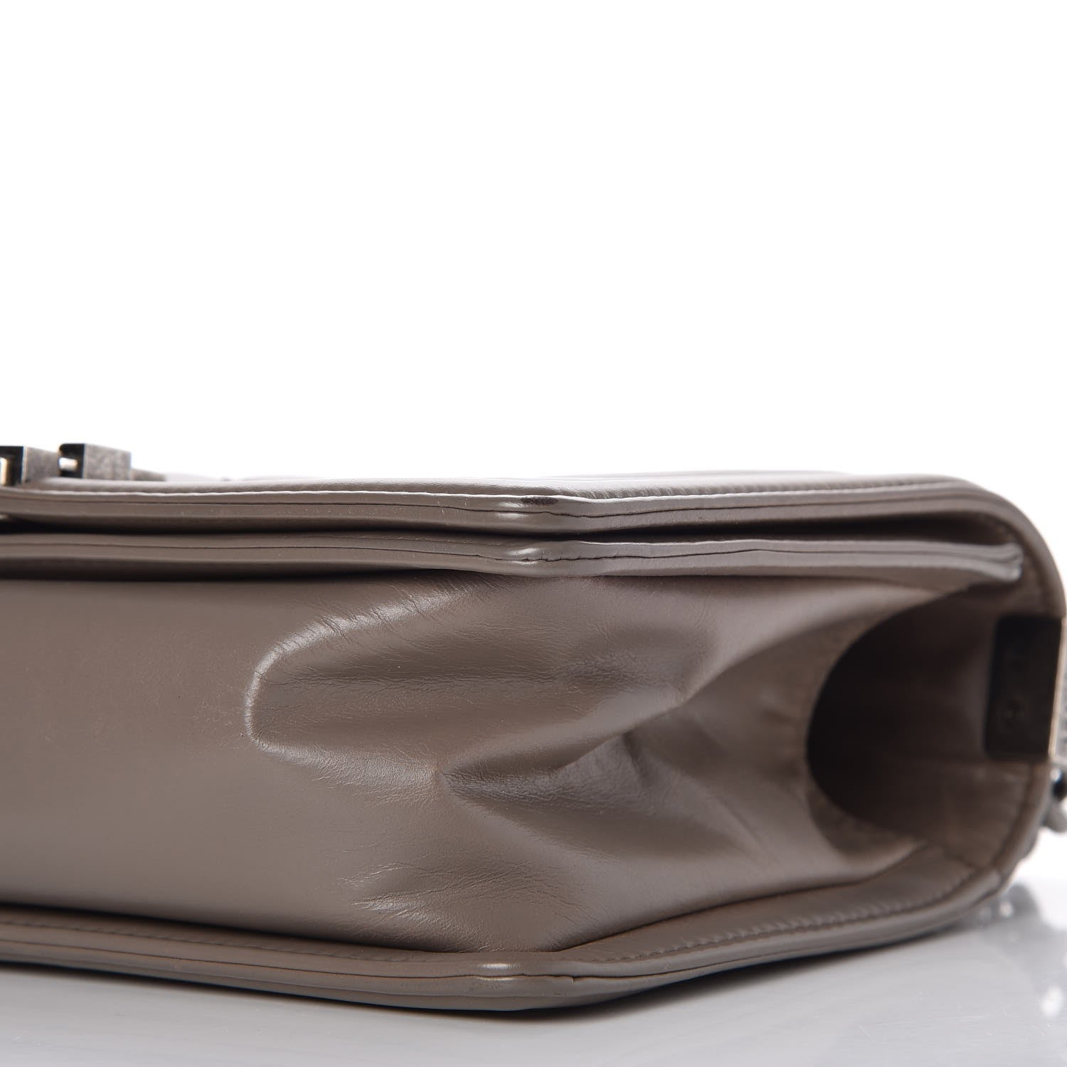 Chanel Calfskin Double Stitch Medium Boy Flap Grey 6 of 9
