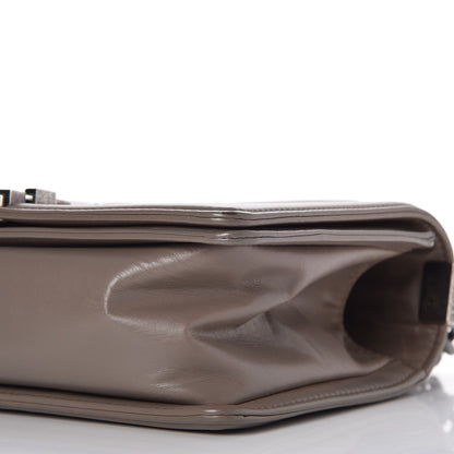 Chanel Calfskin Double Stitch Medium Boy Flap Grey 6 of 9