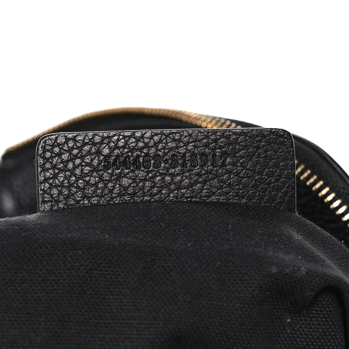Grainy Calfskin Padlock Skull Clutch Black