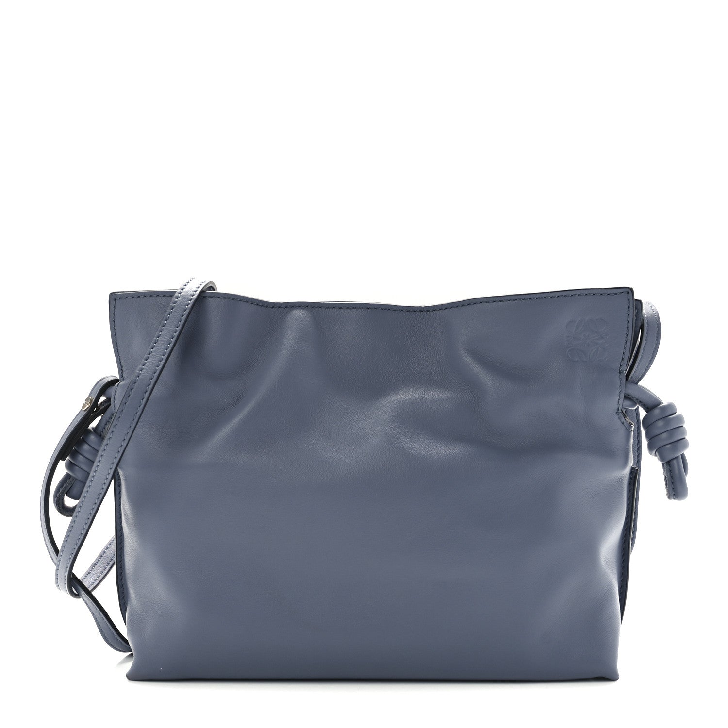 Loewe Calfskin Mini Flamenco Knot Bag Indigo Tan 1 of 11
