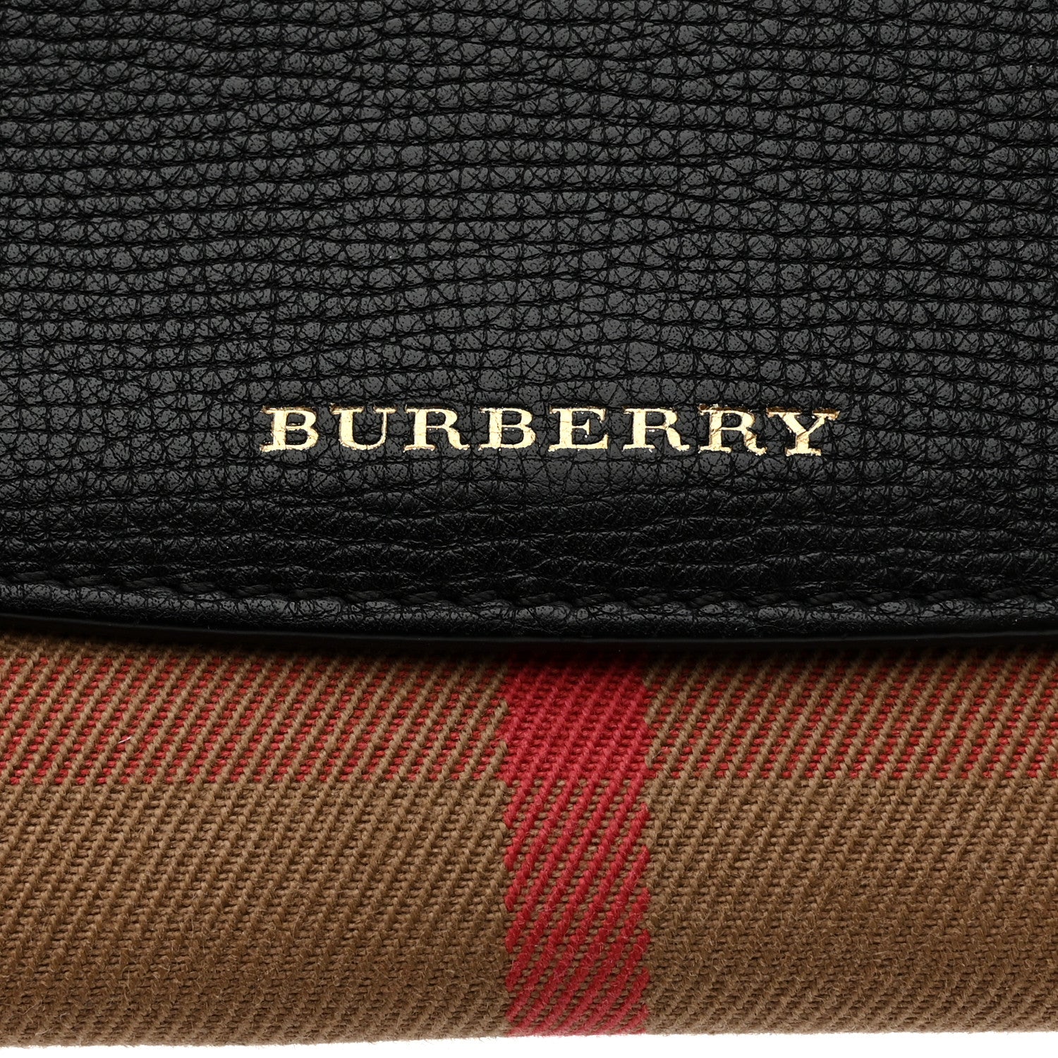 Burberry Calfskin House Check Porter Continental Wallet Black 6 of 9