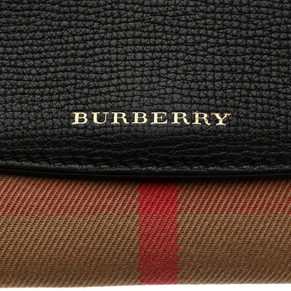 Burberry Calfskin House Check Porter Continental Wallet Black 6 of 9