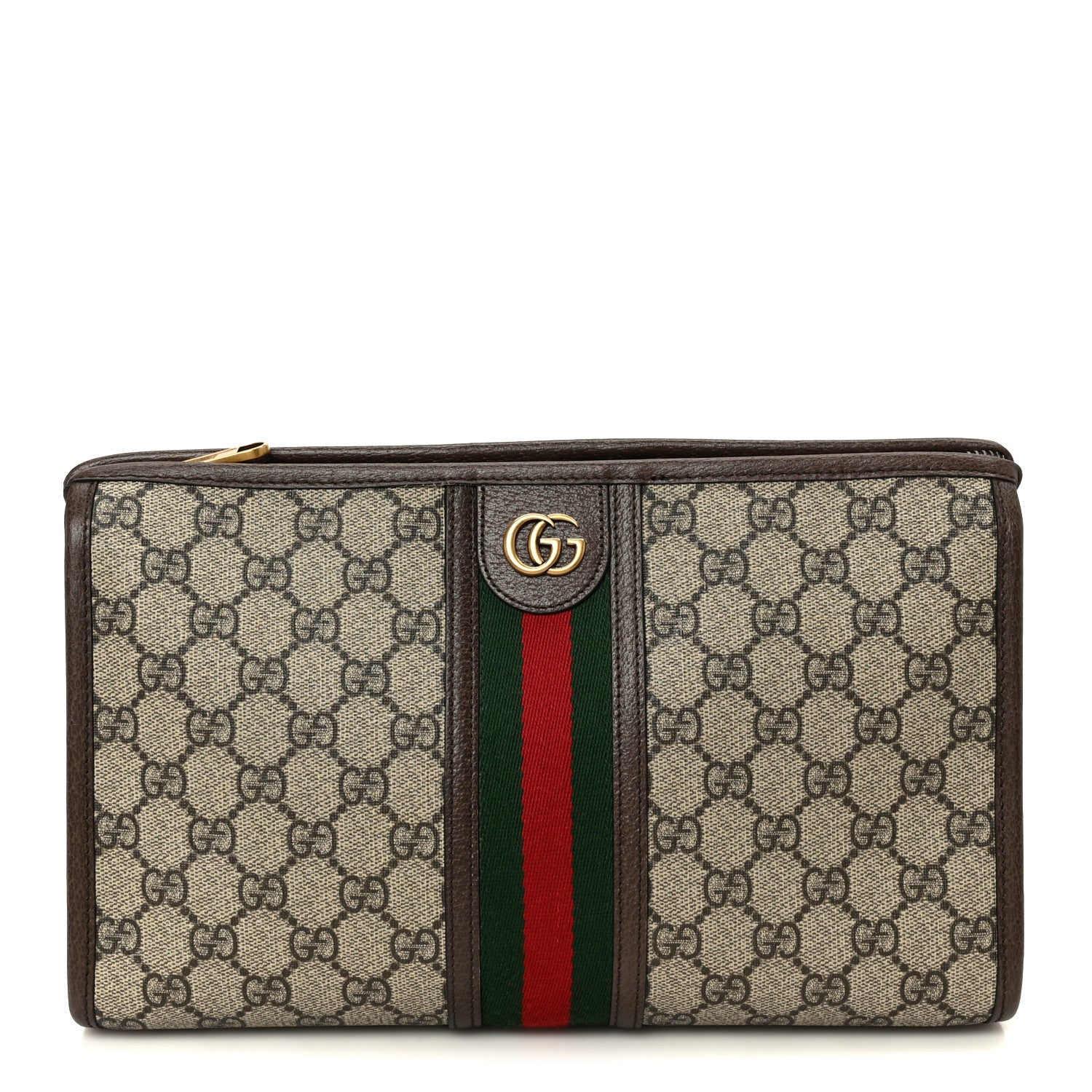 Gucci GG Supreme Monogram Web Ophidia GG Toiletry Case Beige New Acero 1 of 11