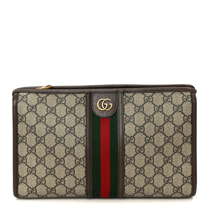 Gucci GG Supreme Monogram Web Ophidia GG Toiletry Case Beige New Acero 1 of 11