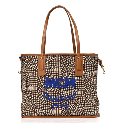 MCM Visetos Medium Liz Reversible Shopper Tote Cognac 2 of 8