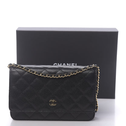 Chanel Caviar Quilted Wallet On Chain WOC Black 12 of 12