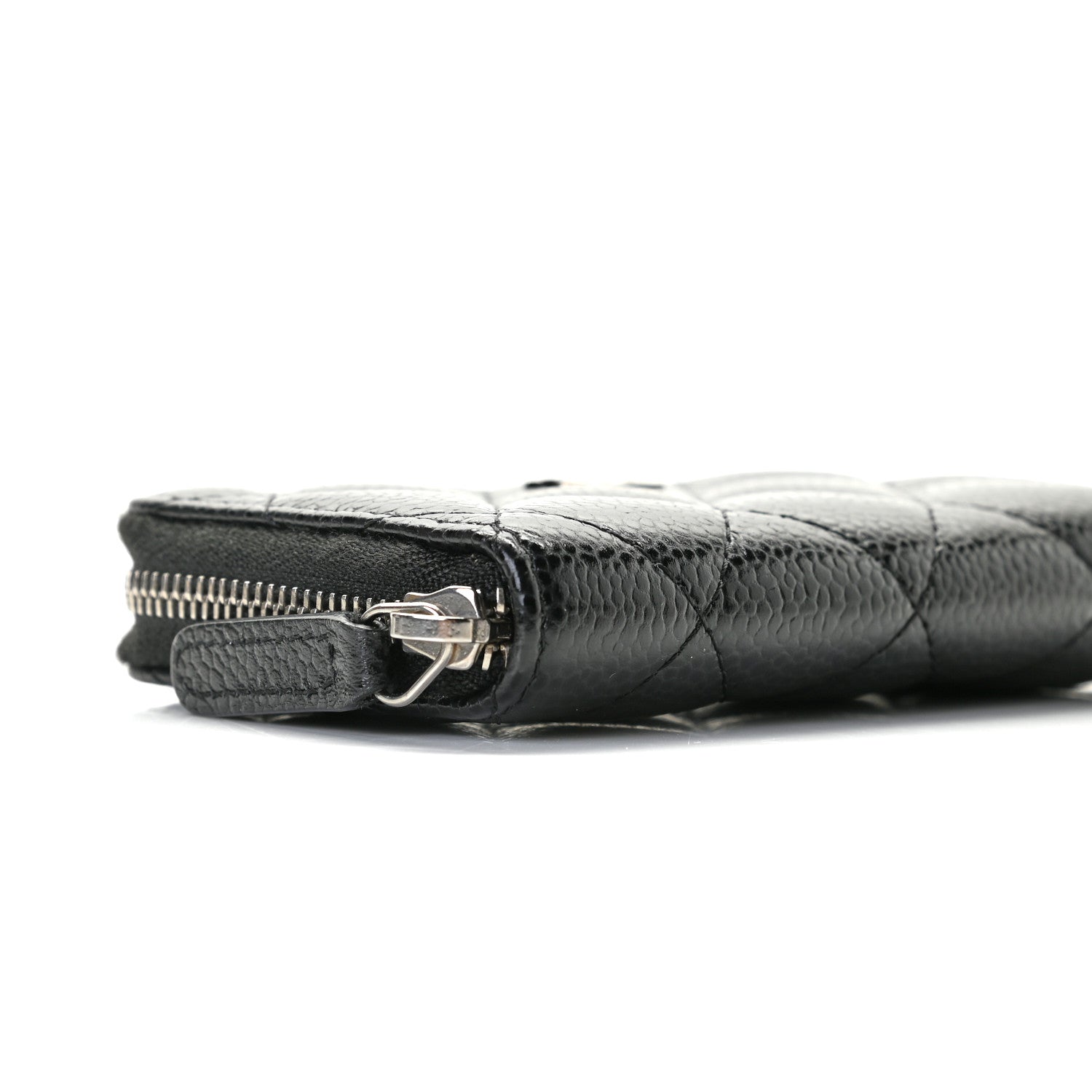 Chanel Caviar Quilted Zip Coin Purse Black 7 of 9