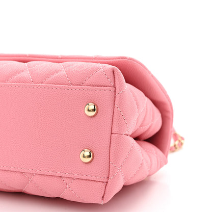 Chanel Caviar Quilted Mini Coco Handle Flap Pink 10 of 11