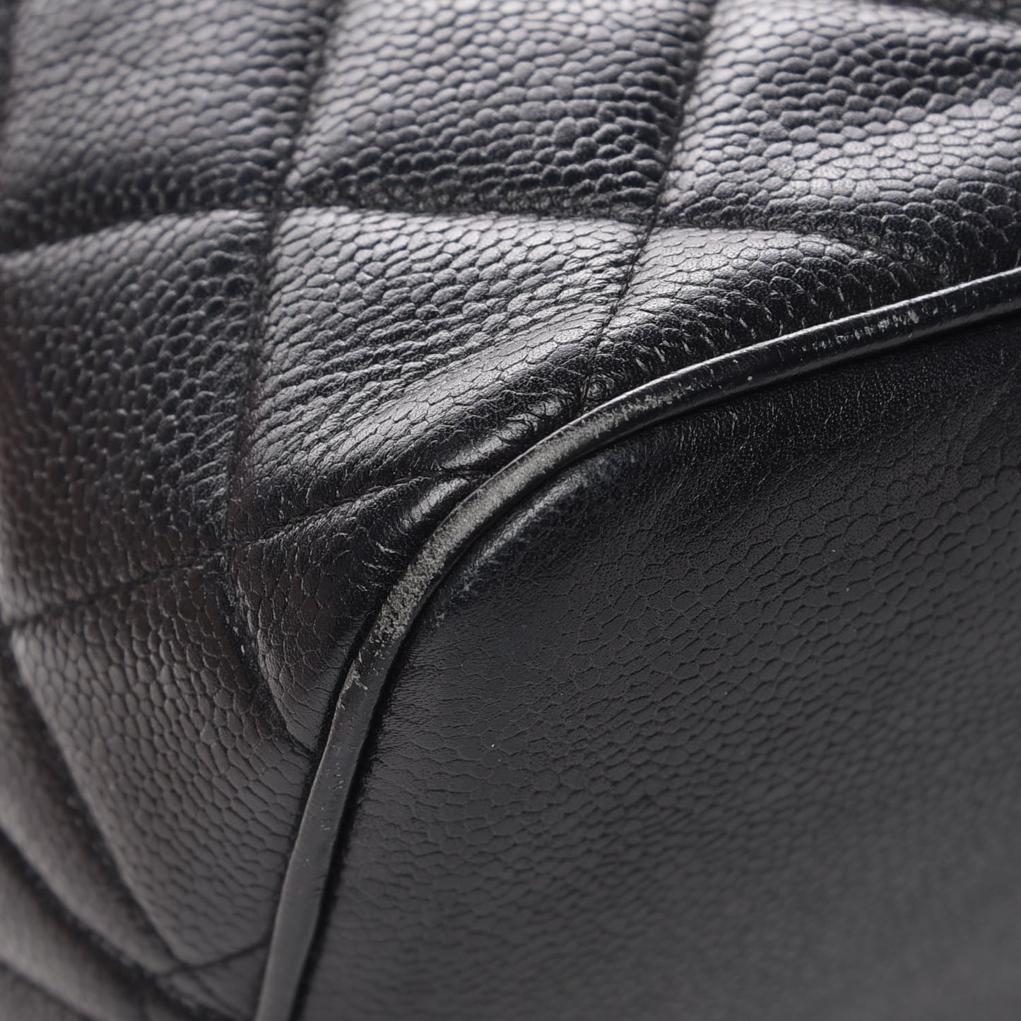 Caviar Quilted Medallion Tote Black