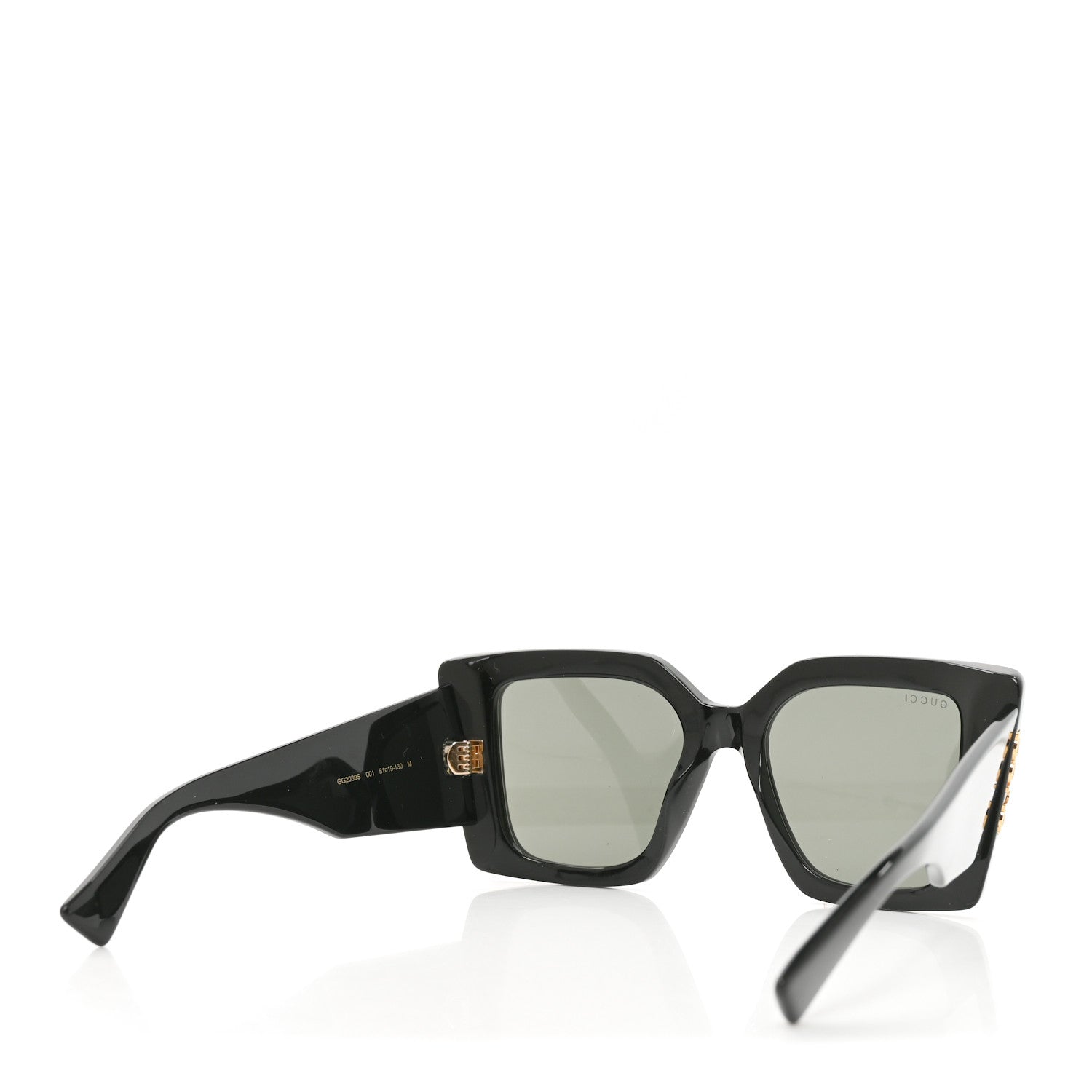 Gucci Acetate Square Frame Sunglasses GG2039S Black 4 of 7