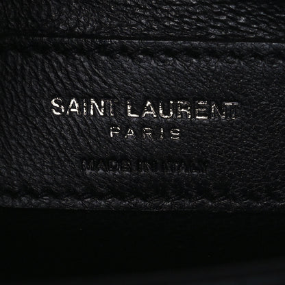 Saint Laurent Grain de Poudre Medium Classic Monogram Cassandra Top Handle Granite 6 of 15