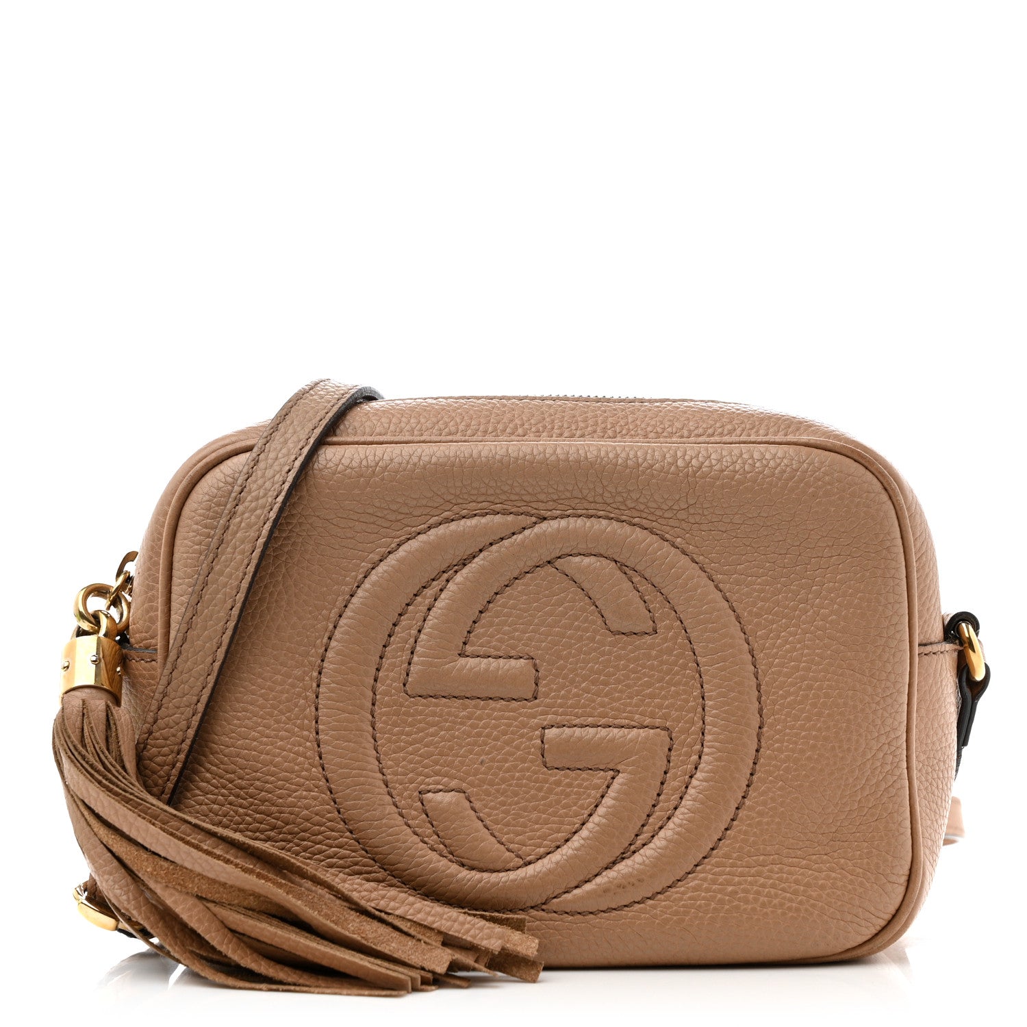 Gucci Pebbled Calfskin Small Soho Disco Bag Camelia 1 of 16