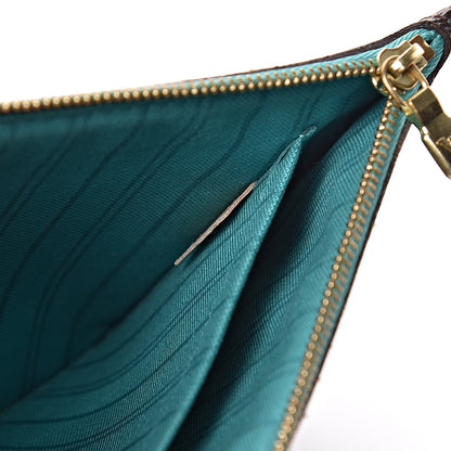 Louis Vuitton Monogram Neverfull MM GM Pochette Turquoise 7 of 13