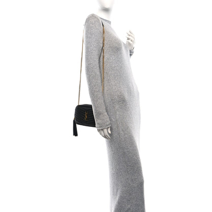 Saint Laurent Grain De Poudre Matelasse Monogram Mini Lou Camera Bag Black 2 of 10