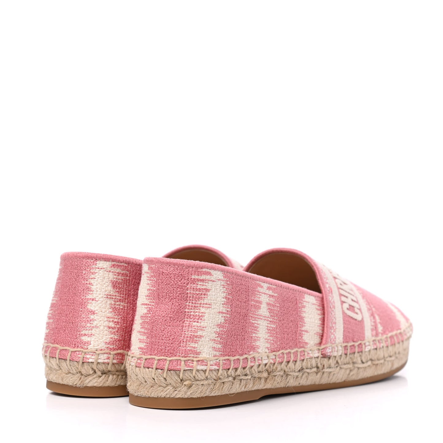 Cotton D-Stripes Embroidered Granville 15mm Espadrilles 39 Deep Nude