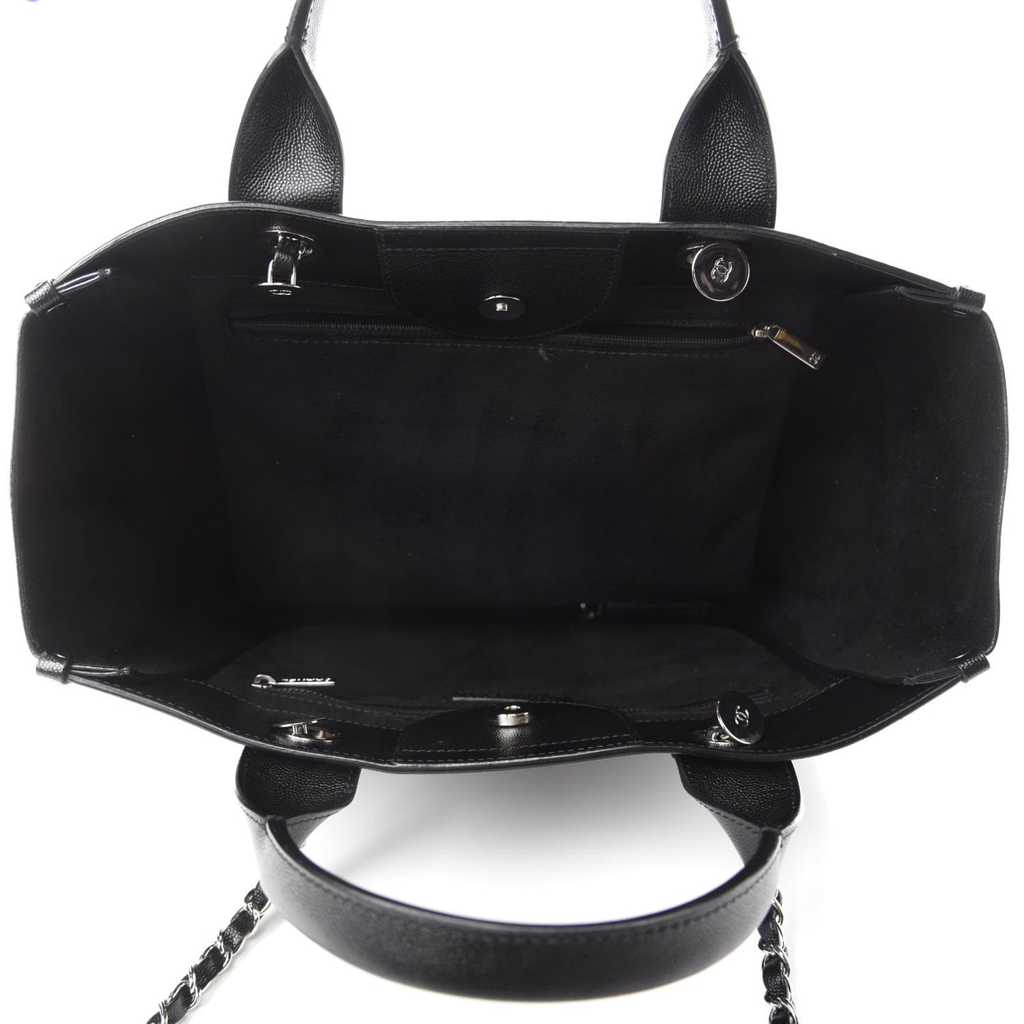 Caviar Small Studded Deauville Tote Black