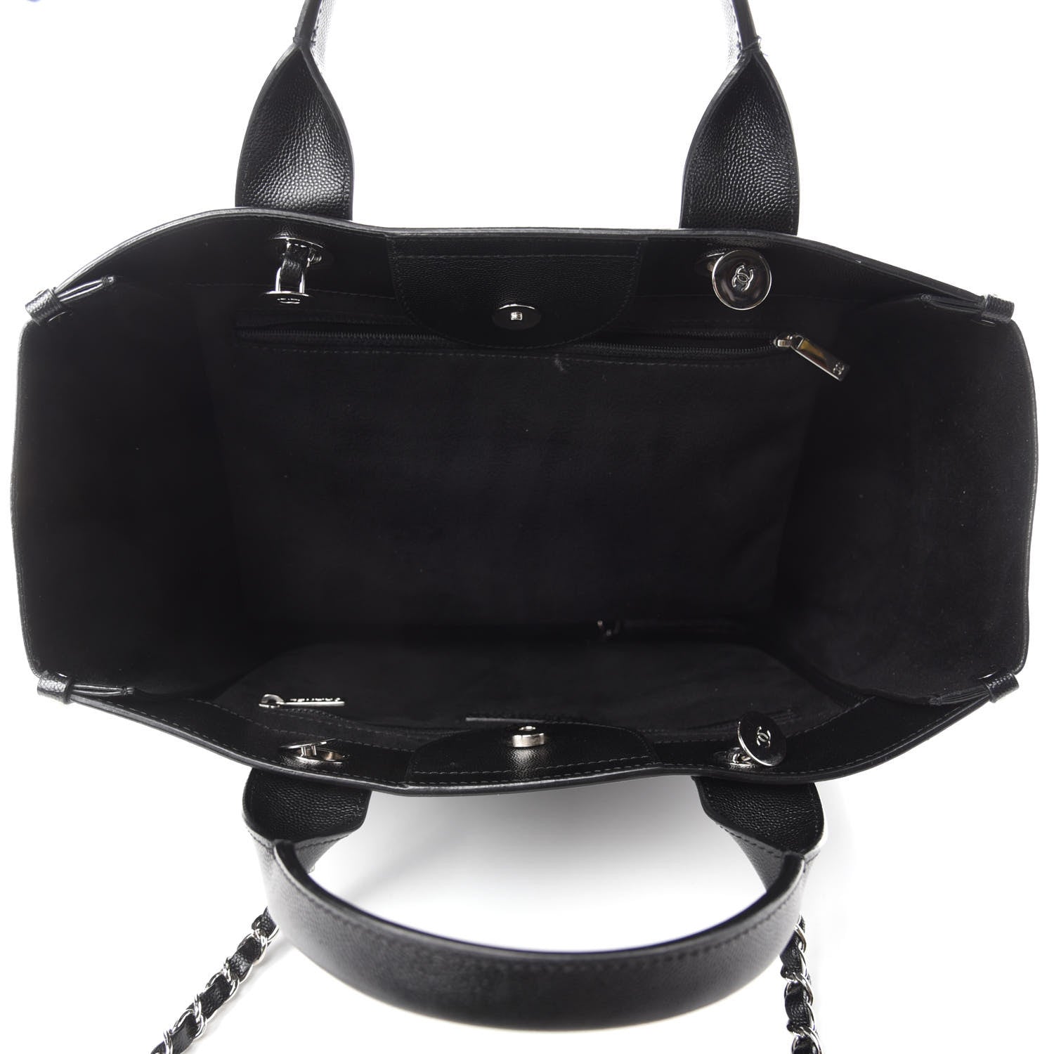 Chanel Caviar Small Studded Deauville Tote Black 5 of 11