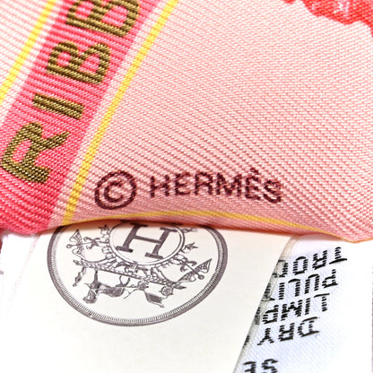 Hermes Silk Funny Ice Cream Twilly Rose Poudre Corail 4 of 4