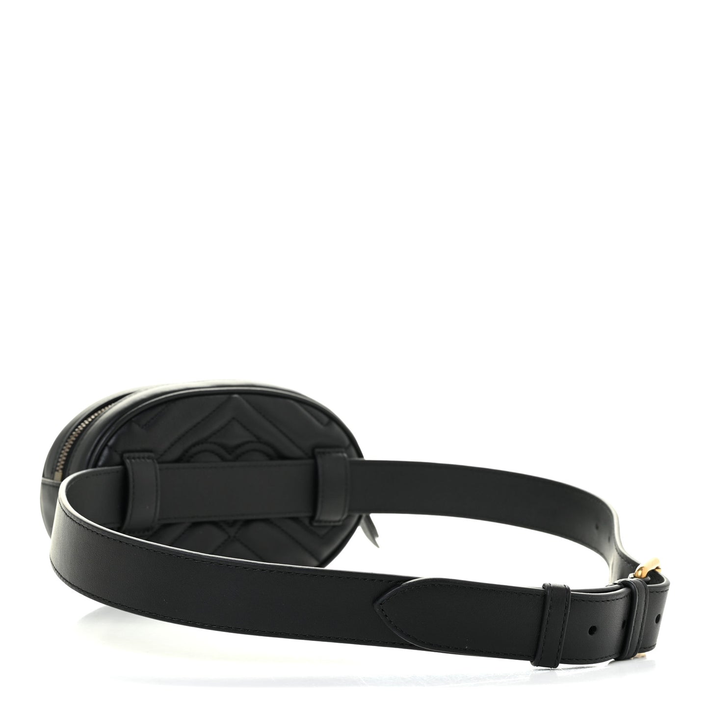 Calfskin Matelasse GG Marmont Belt Bag 85 34 Black