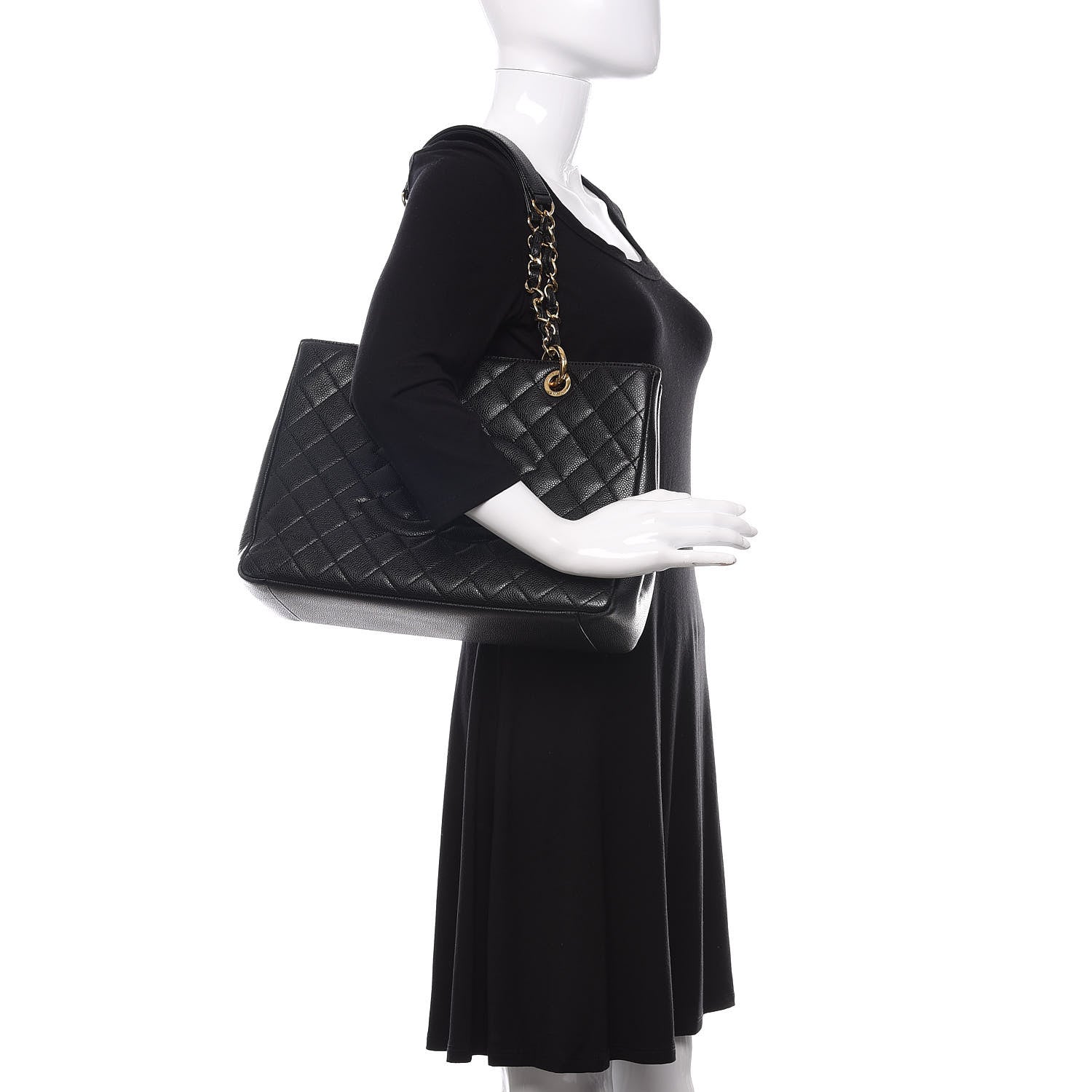 Chanel Caviar Quilted Grand Shopping Tote GST Black 2 of 12