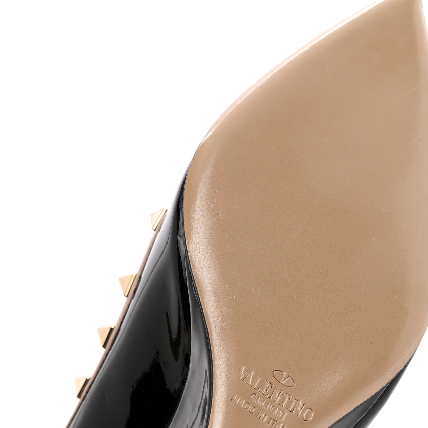 Valentino Garavani Patent Rockstud 70mm Wedges 38 Black Poudre 19 of 27