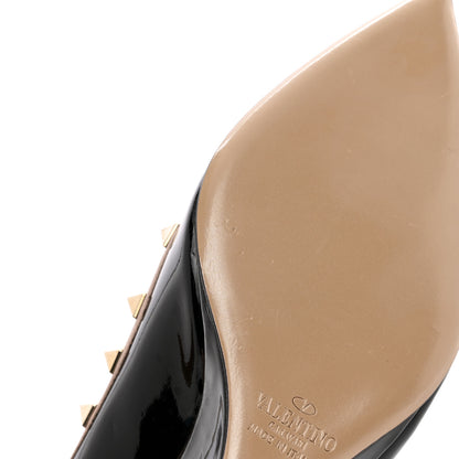 Valentino Garavani Patent Rockstud 70mm Wedges 38 Black Poudre 19 of 27