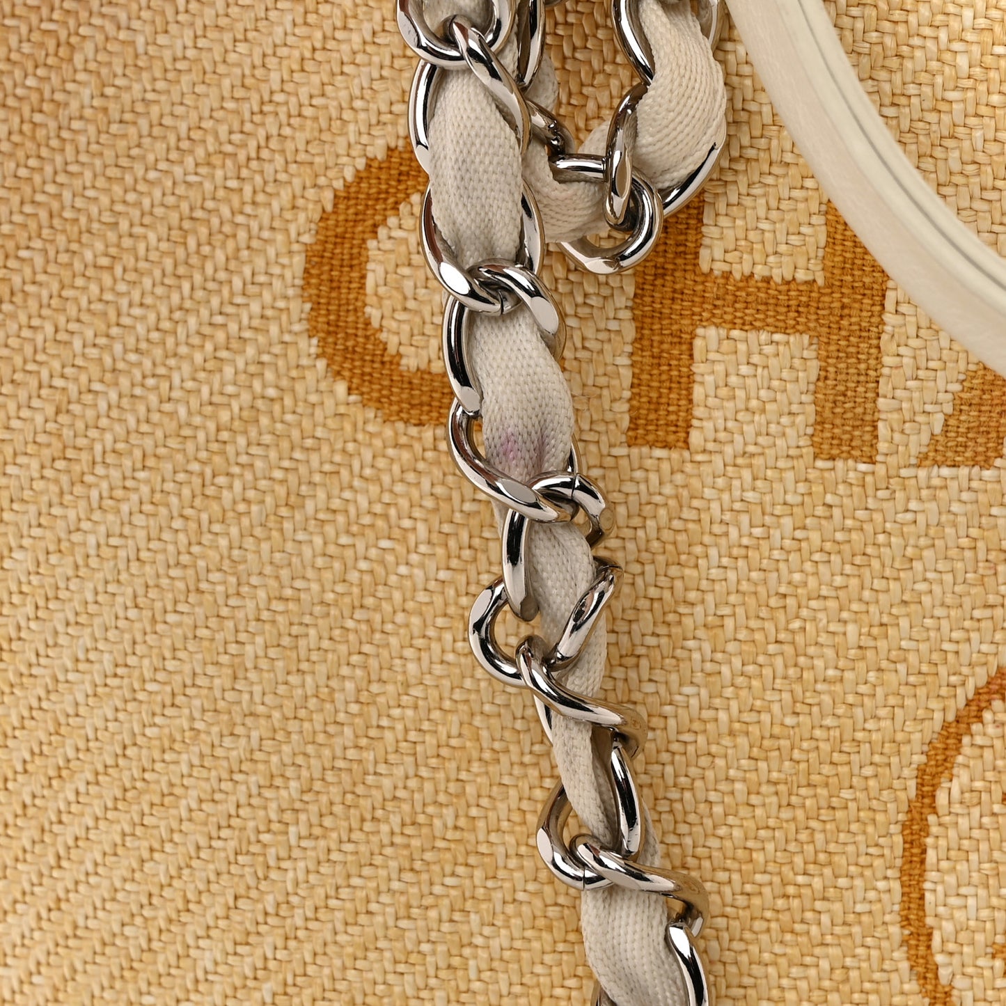 Woven Straw Raffia Medium Deauville Tote Beige