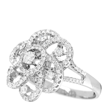 Parker & West by FASHIONPHILE 18K White Gold Diamond 1.24ctw Flower Ring 59 8.75 3 of 10