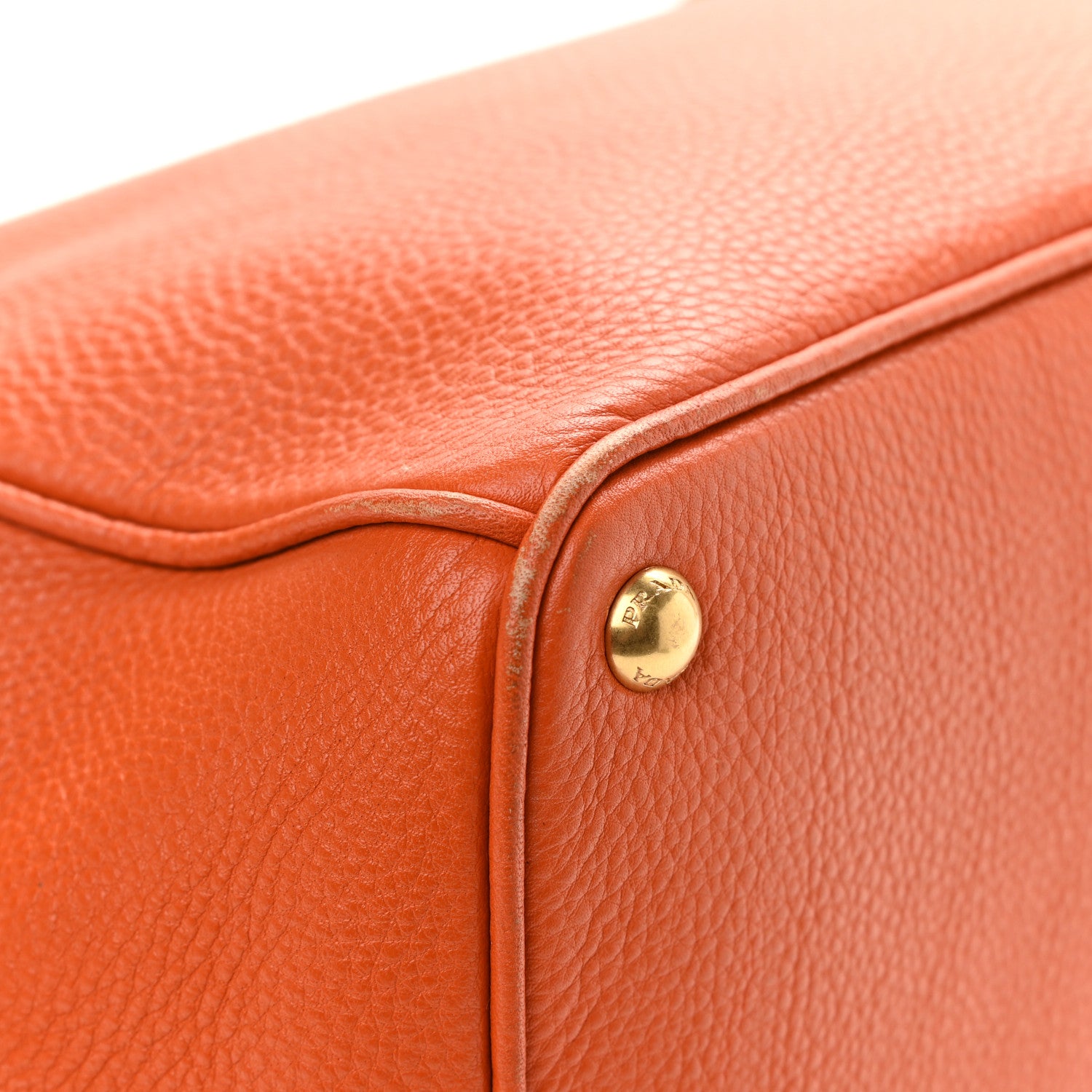 Prada Vitello Daino Tote Papaya 13 of 16