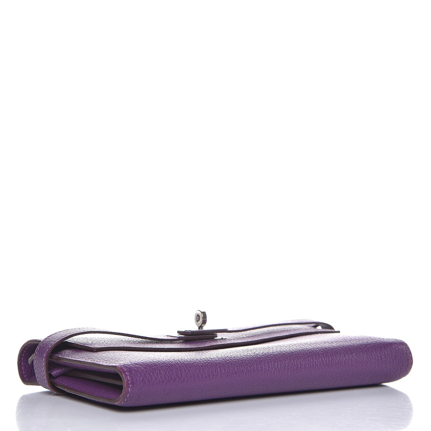 Hermes Chevre Mysore Kelly Longue Wallet Violet 4 of 15