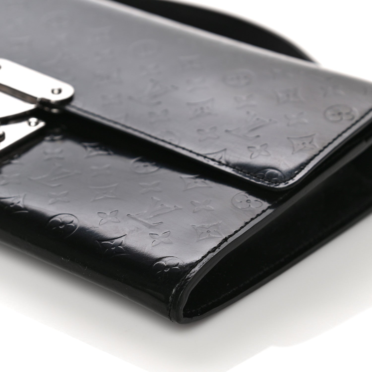 Louis Vuitton Monogram Glace Anouchka Pochette MM Black 9 of 23