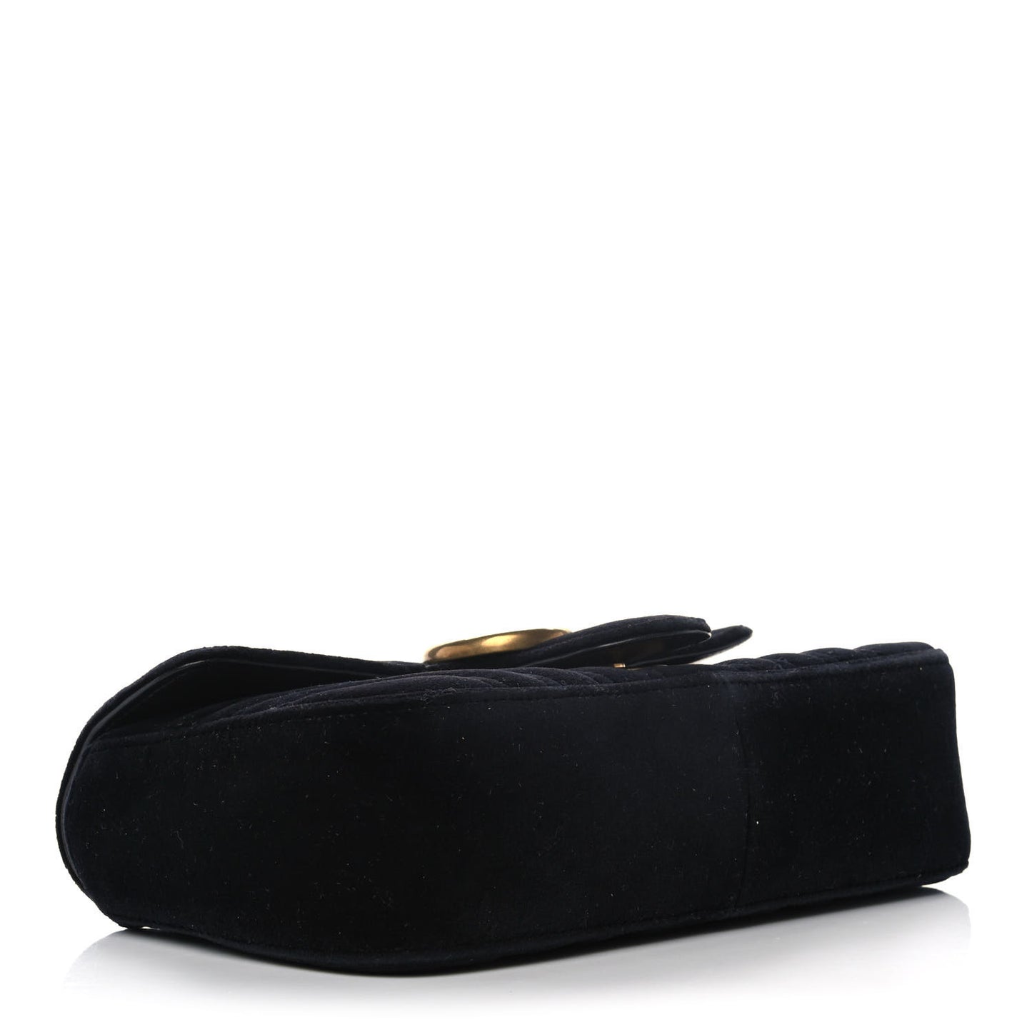 Velvet Matelasse Mini GG Marmont Shoulder Bag Black