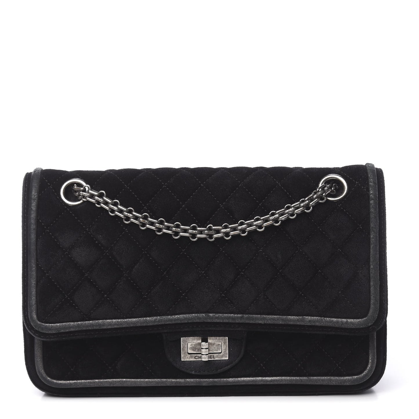 Suede Quilted 2.55 Reissue 225 Flap Black