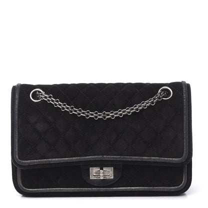 Chanel Suede Quilted 2.55 Reissue 225 Flap Black 1 of 13