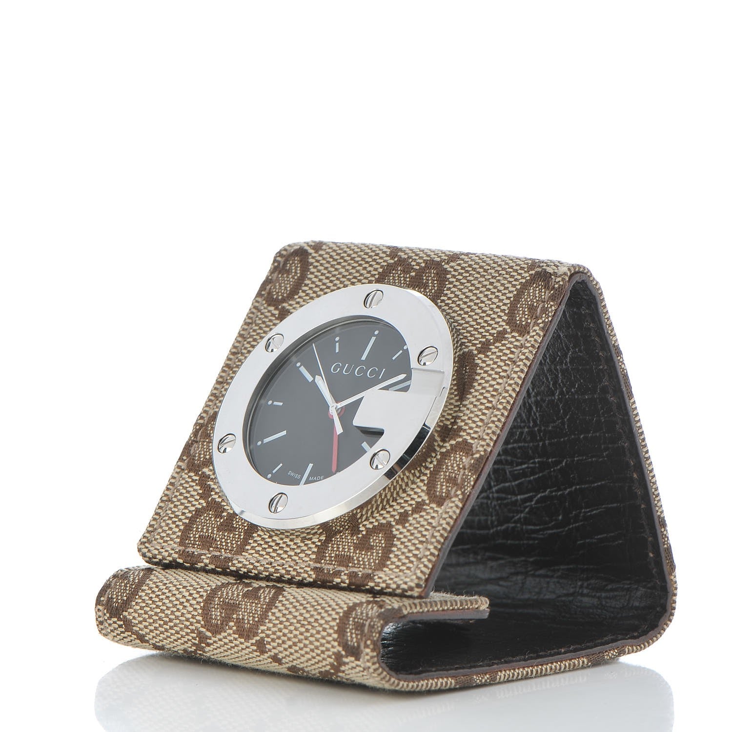 Gucci Stainless Steel YC200001 Quartz Travel Alarm Clock 3 of 8